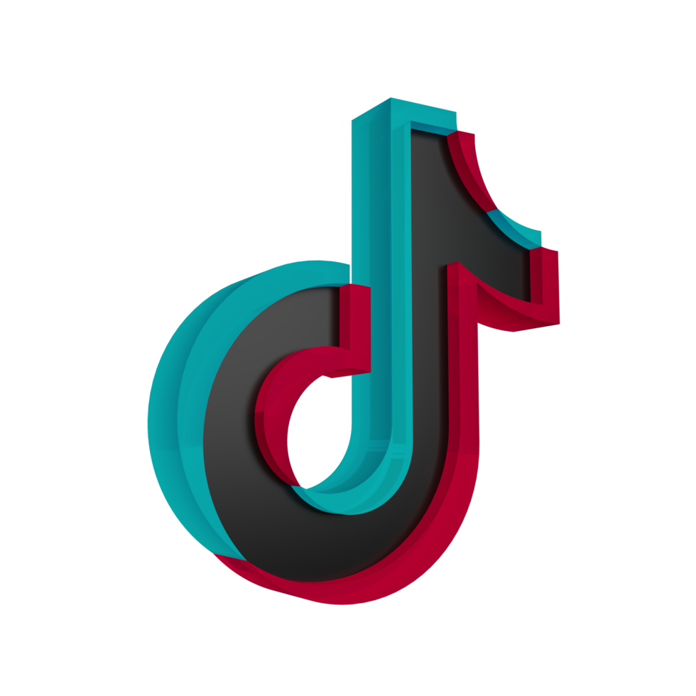 Tik tok Icon 3D Render png