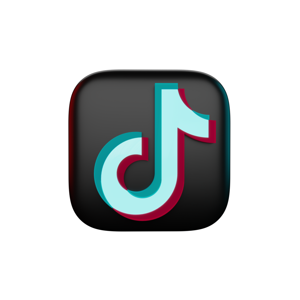 Tik tok Icon 3D Render png