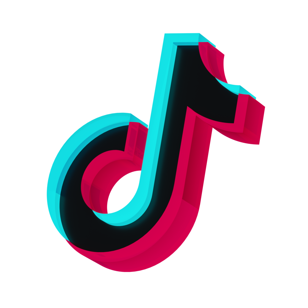 Tik tok Icon 3D Render png