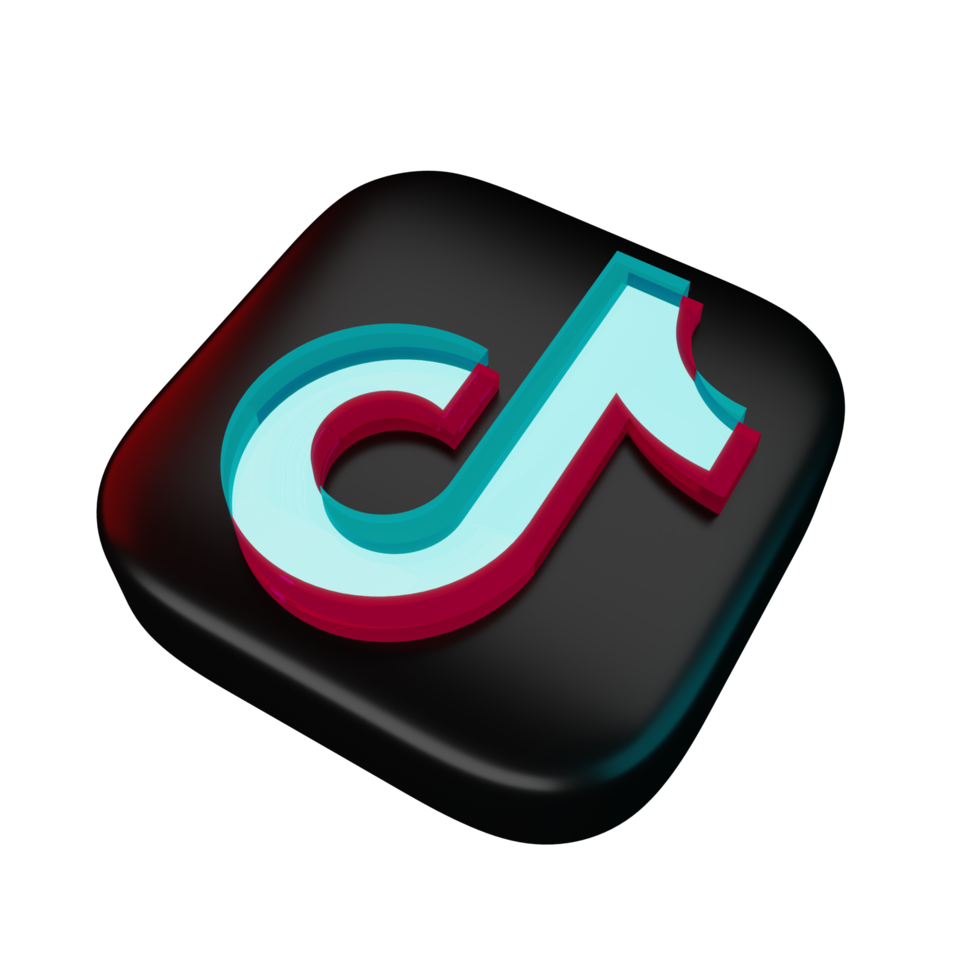 Tik tok Icon 3D Render png