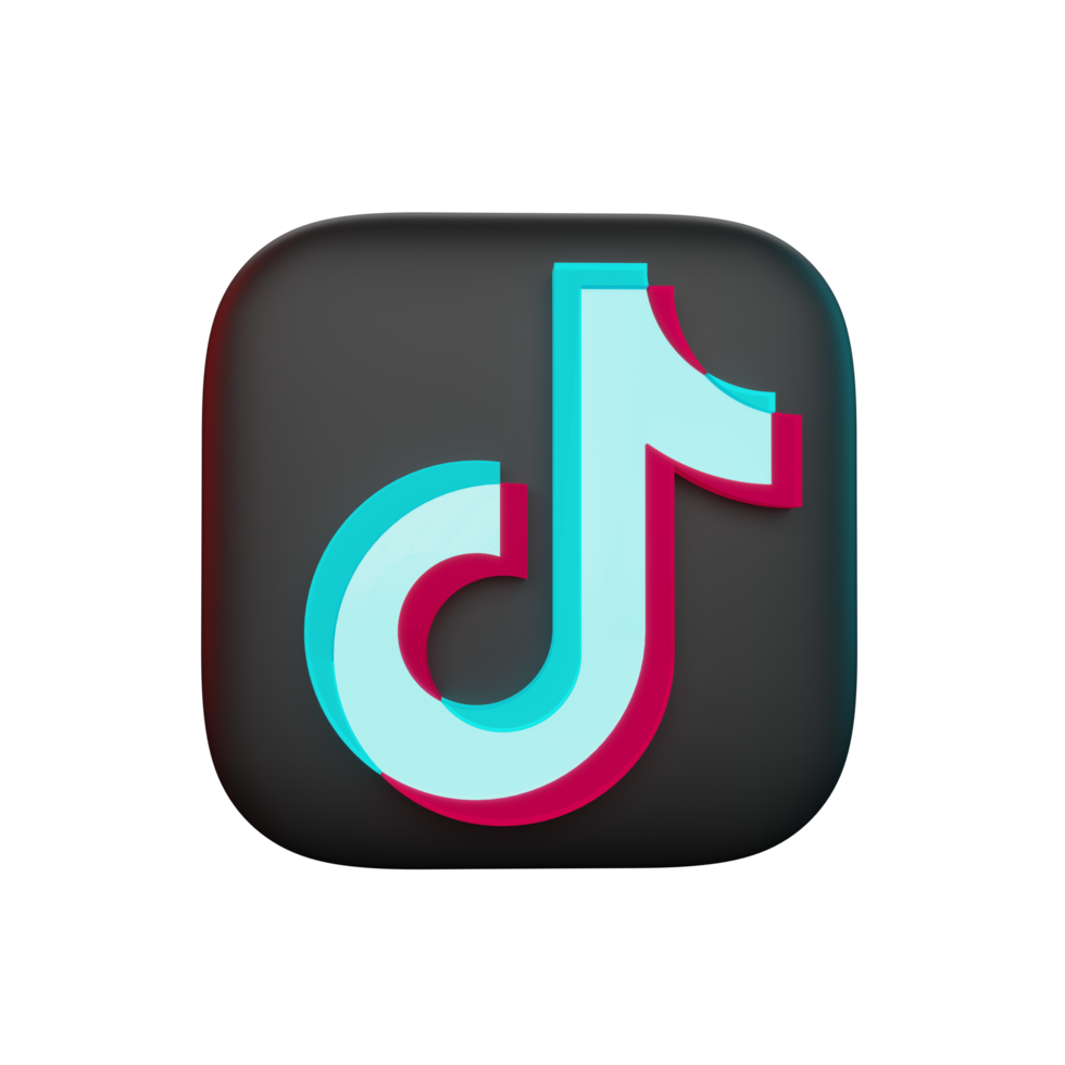 Tik tok Icon 3D Render png