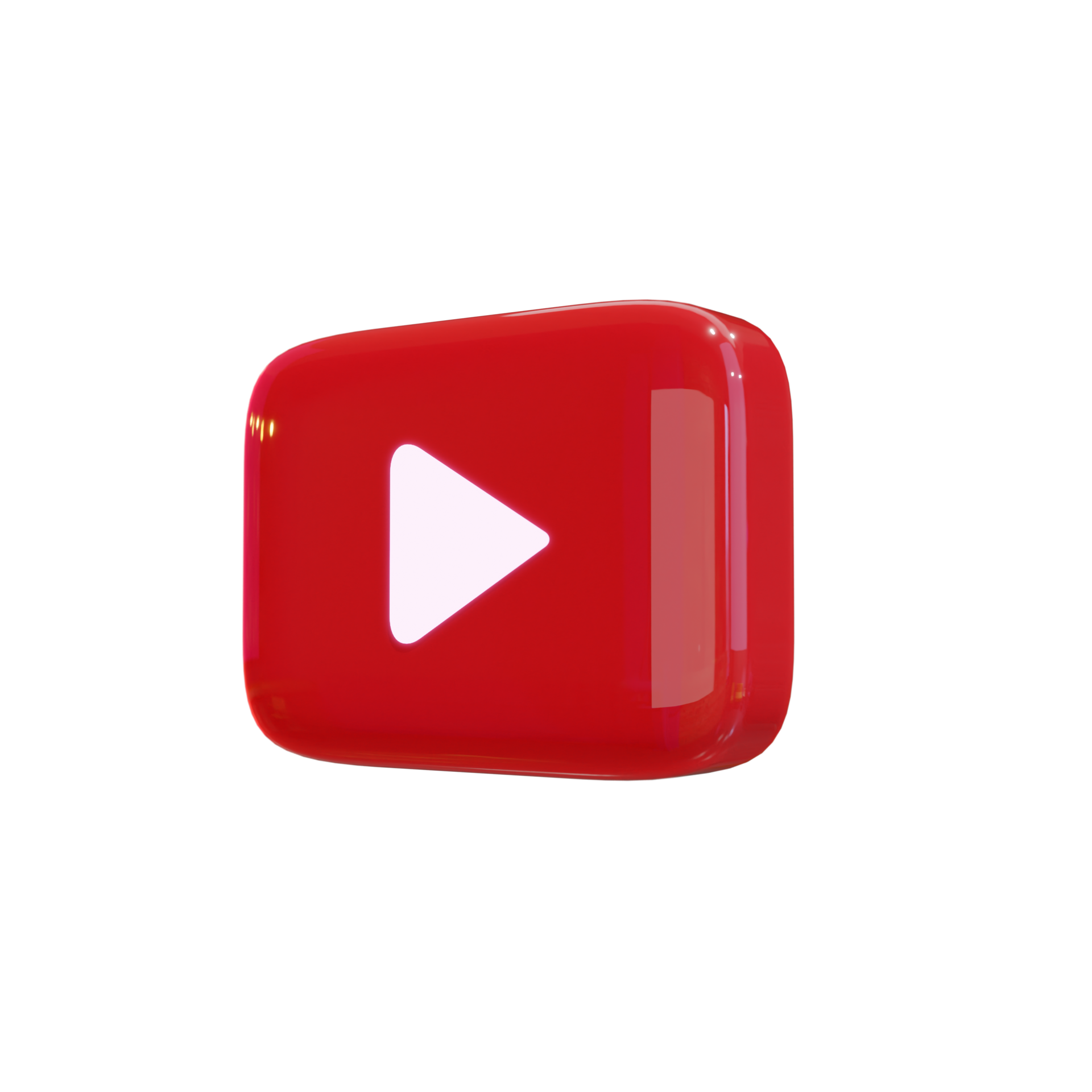 Glossy Youtube 3d Render Icon PNGs for Free Download