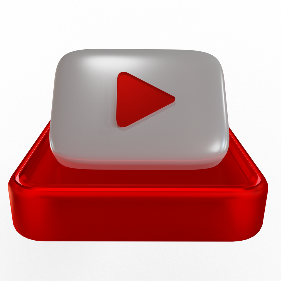 icona di rendering 3d di YouTube png