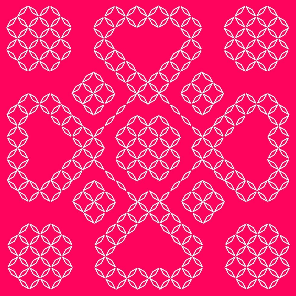 Decorative pattern, rhombus silhouette outline. Geometric background. Isolated vector