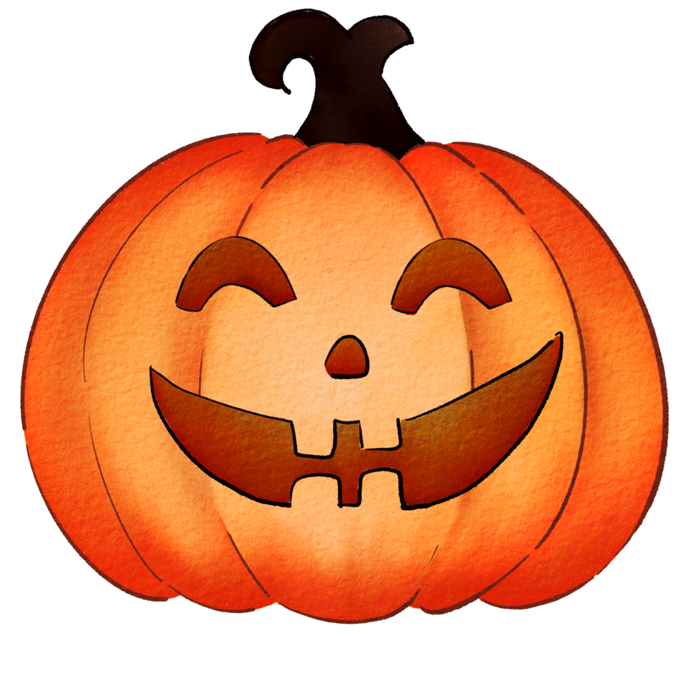 akvarell halloween pumpa png