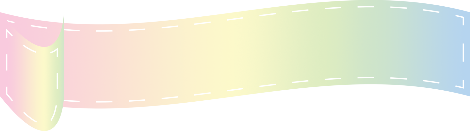 Pastel ribbon banner design png