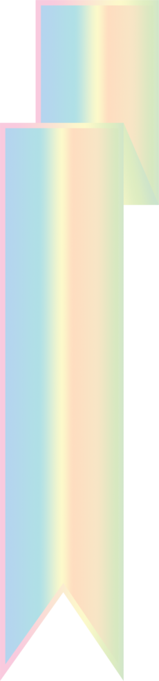 Pastel ribbon banner design png