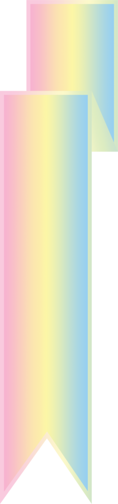 design de banner de fita pastel png