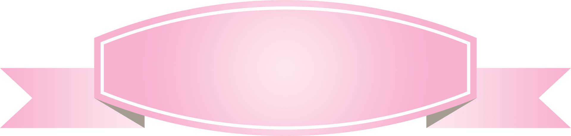 Pastel ribbon banner design png