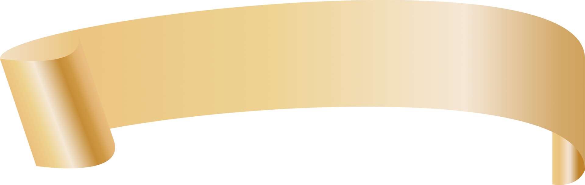 Luxury gold ribbon png