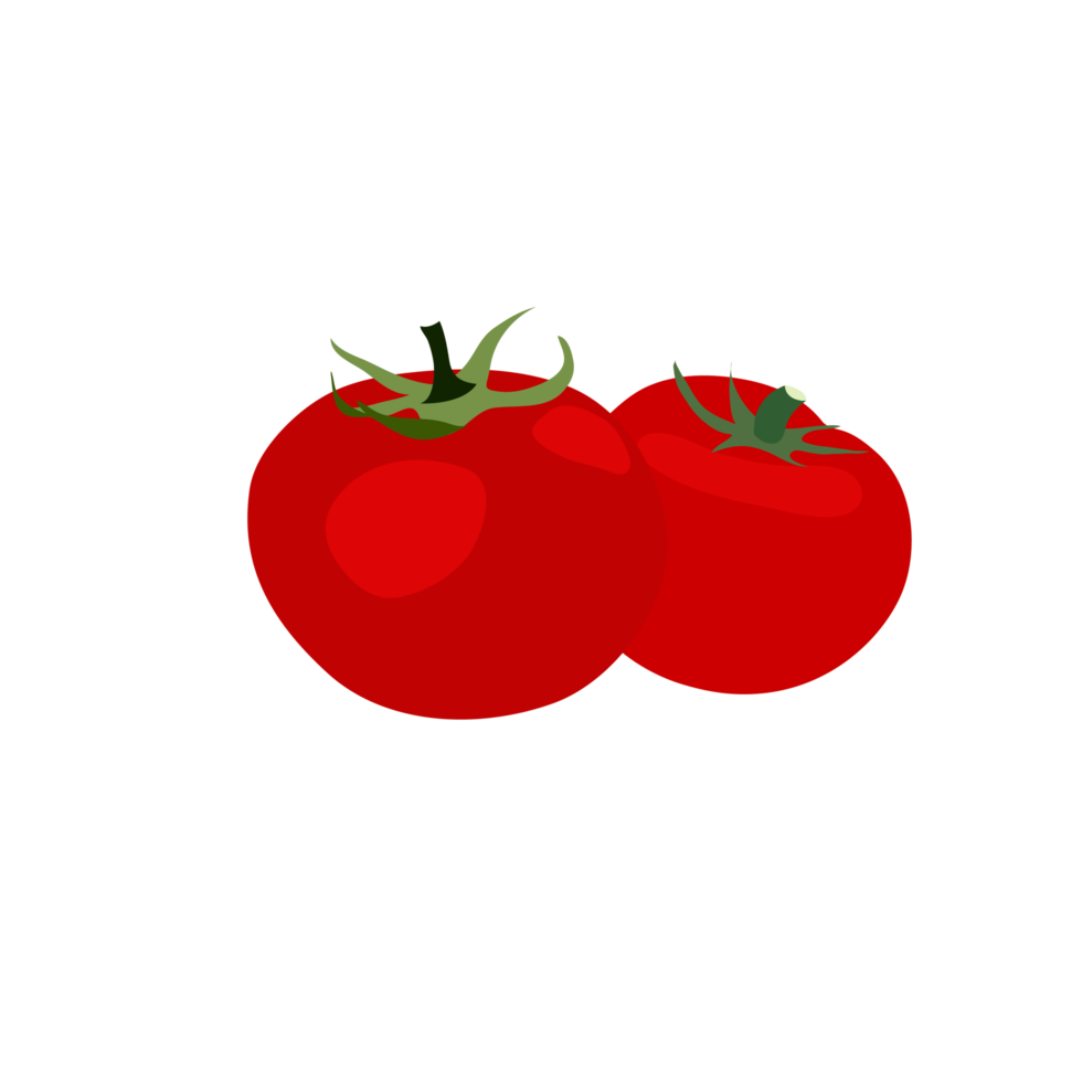 tomate rojo sobre fondo transparente png