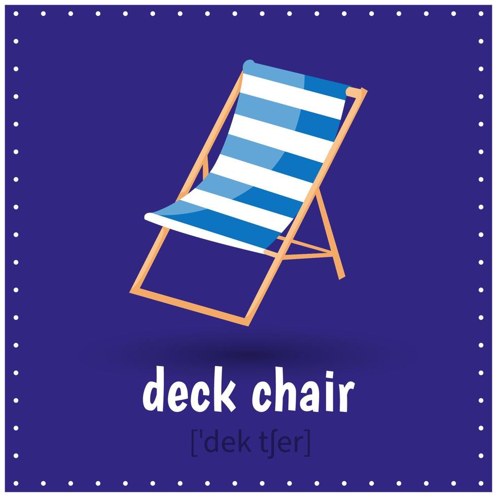 Educational worksheet for kids. Deckchair cards. Activity pages for kids education vector