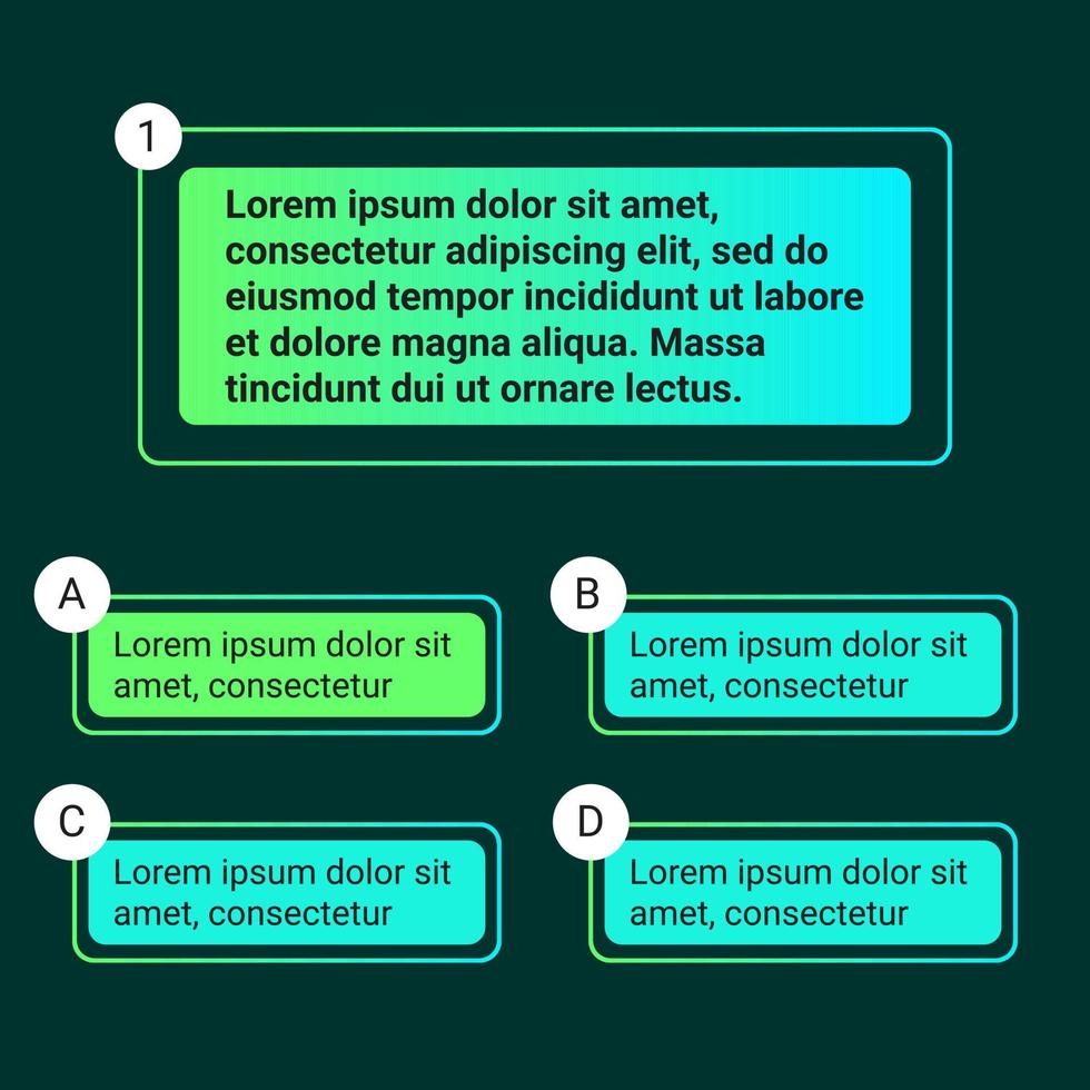 ilustración de vector de diseño de interfaz de usuario de plantilla de prueba de cuestionario