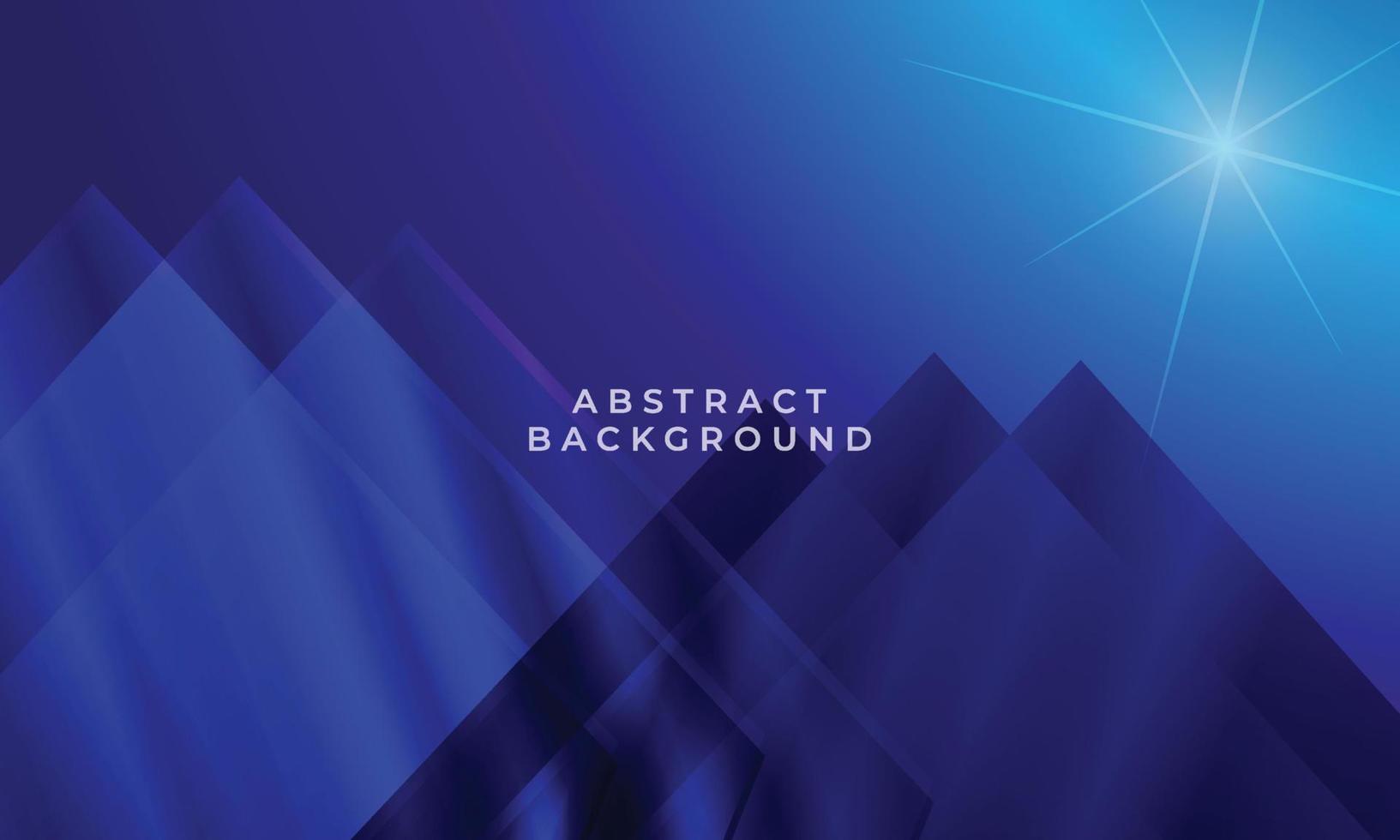 Blue mountain and starlight luxury background vector template.