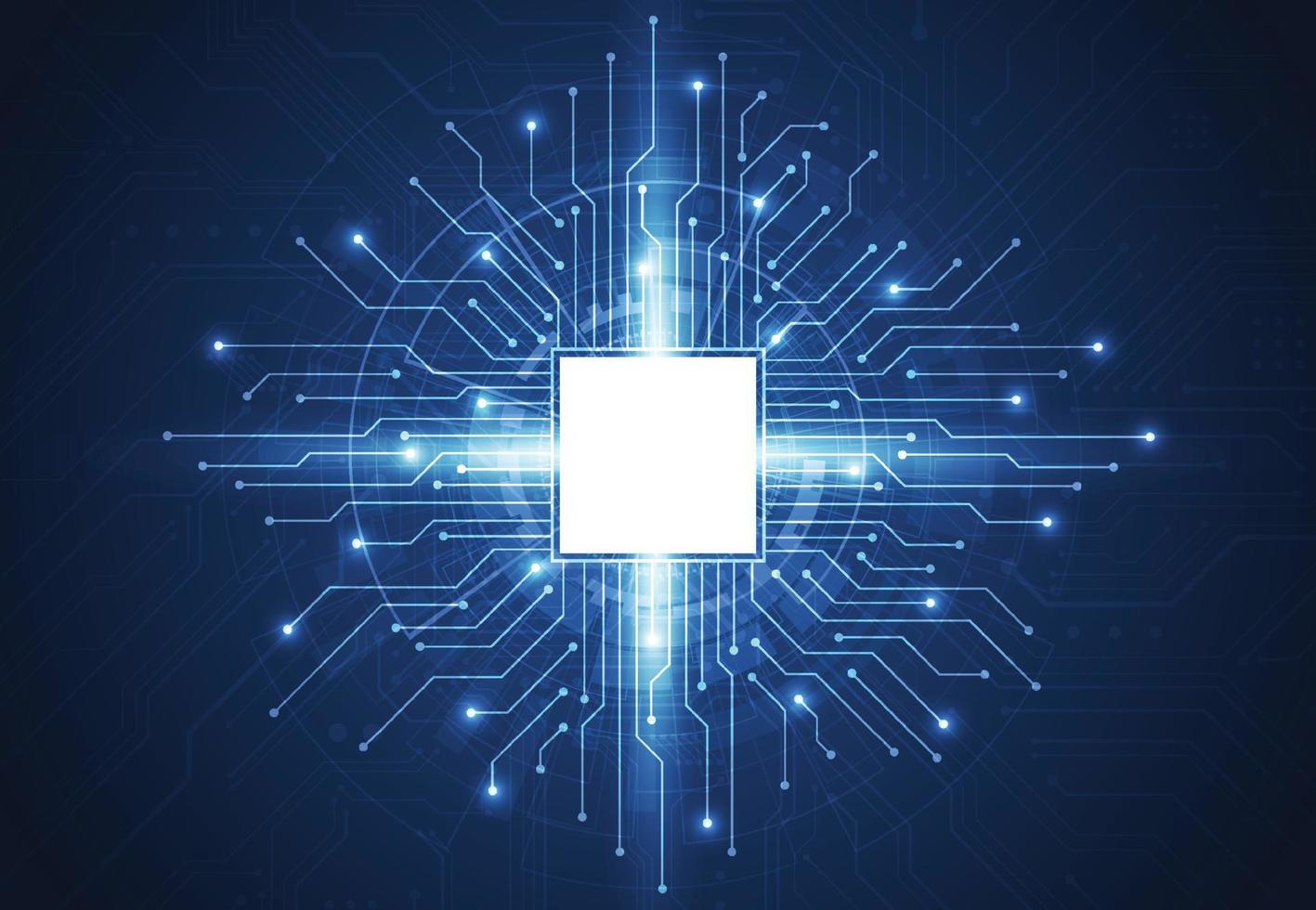 Abstract background with technology circuit board texture. Electronic motherboard illustration. Communication and engineering concept. Vector illustration
