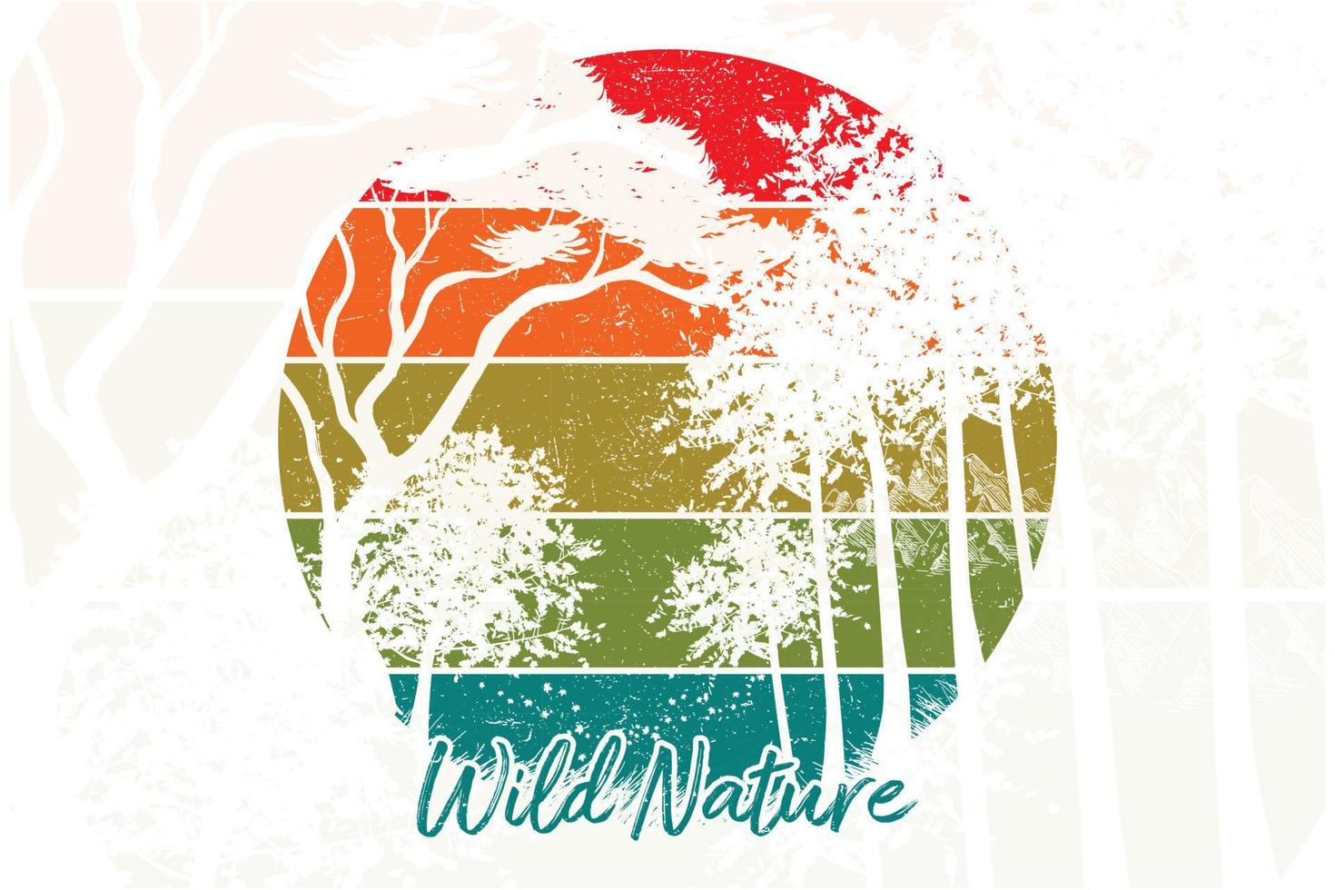 Wild nature outdoor adventure graphic vector