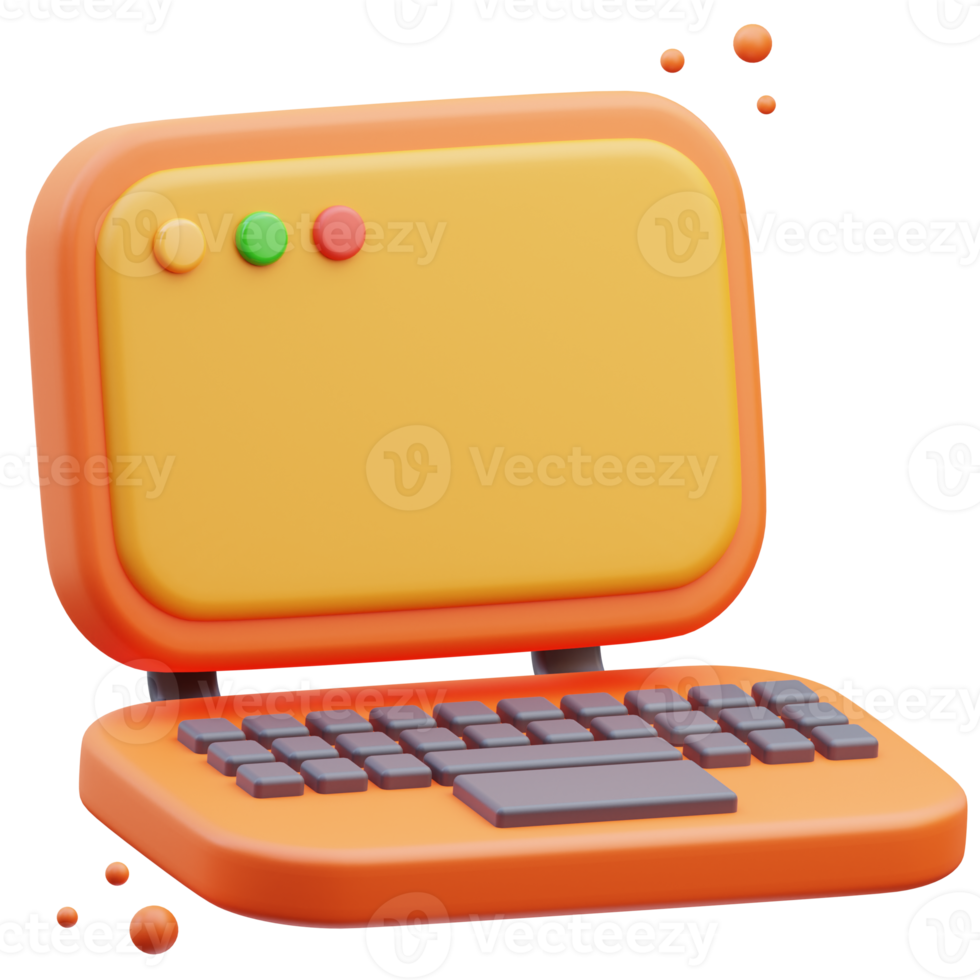 Back to school, laptop icon 3d illustrationteropong png