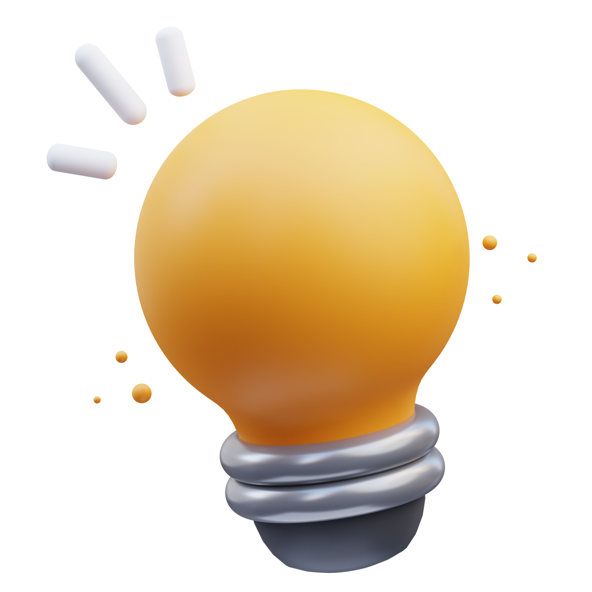 volta às aulas, ilustração 3d de ícone de lâmpada 9827734 PNG