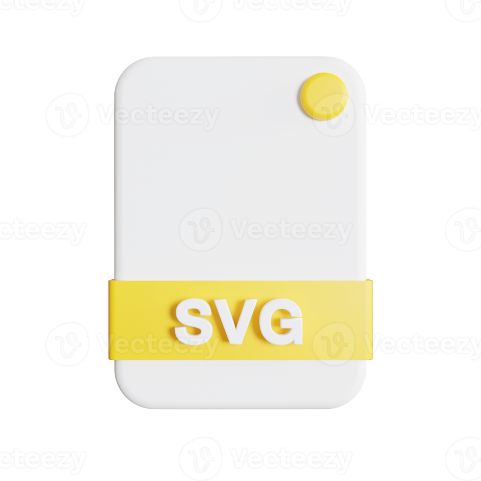 formato de archivo icono 3d render svg png