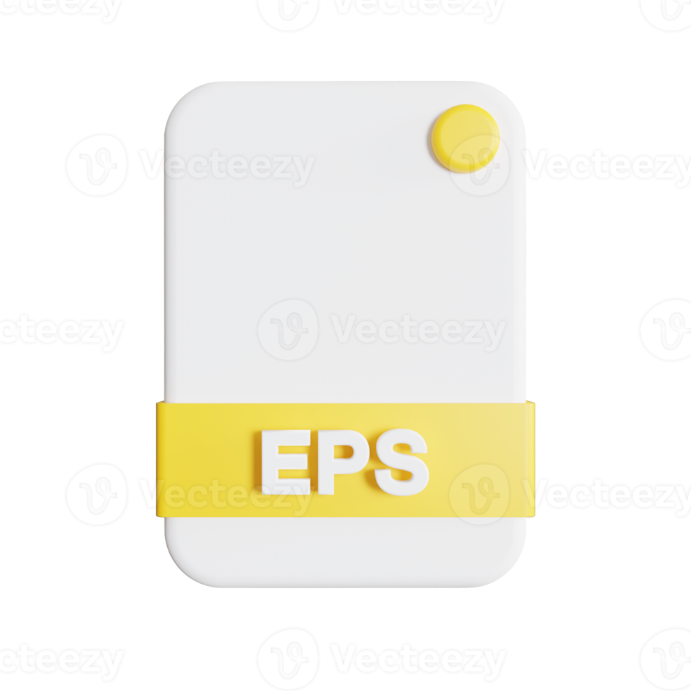 File Formats icon 3d render eps png