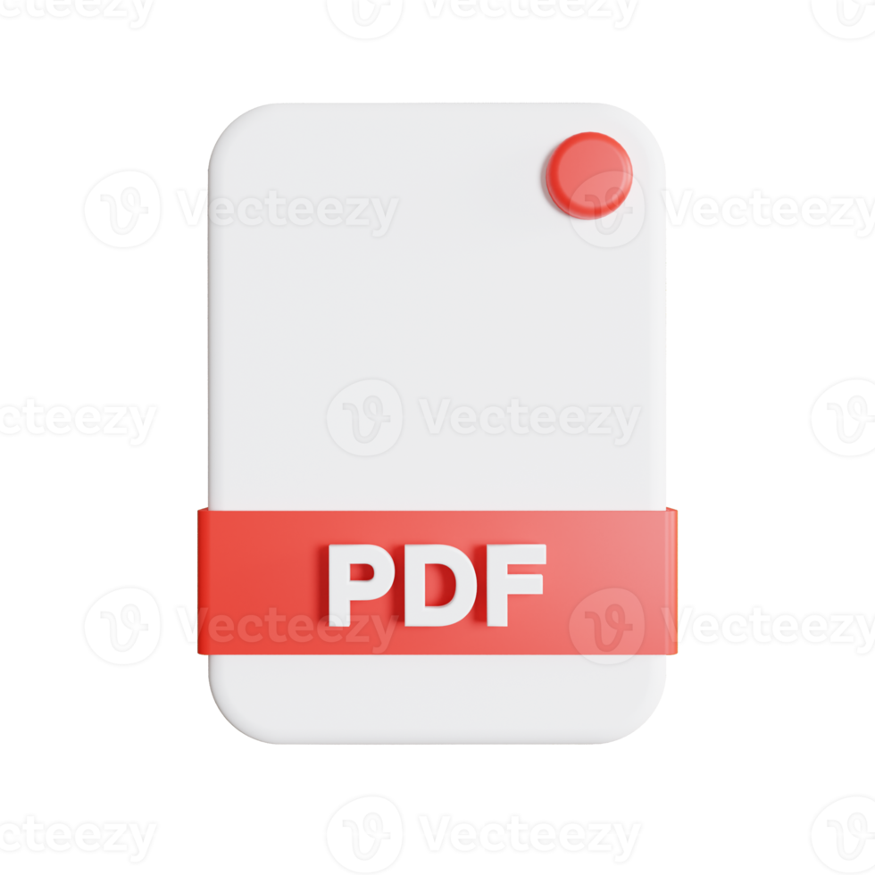 File Formats icon 3d render pdf png