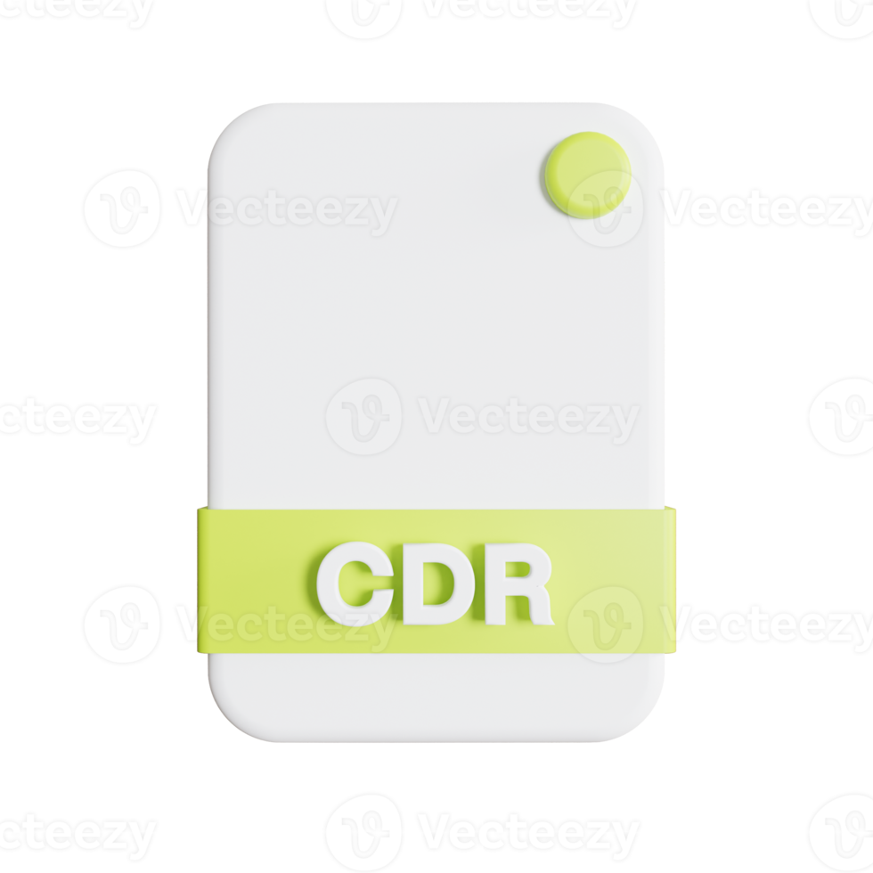 File Formats icon 3d render cdr png