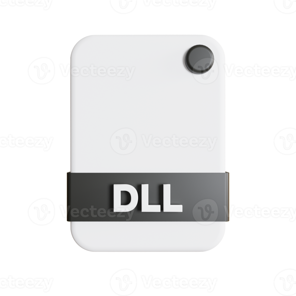 File Formats icon 3d render dll png