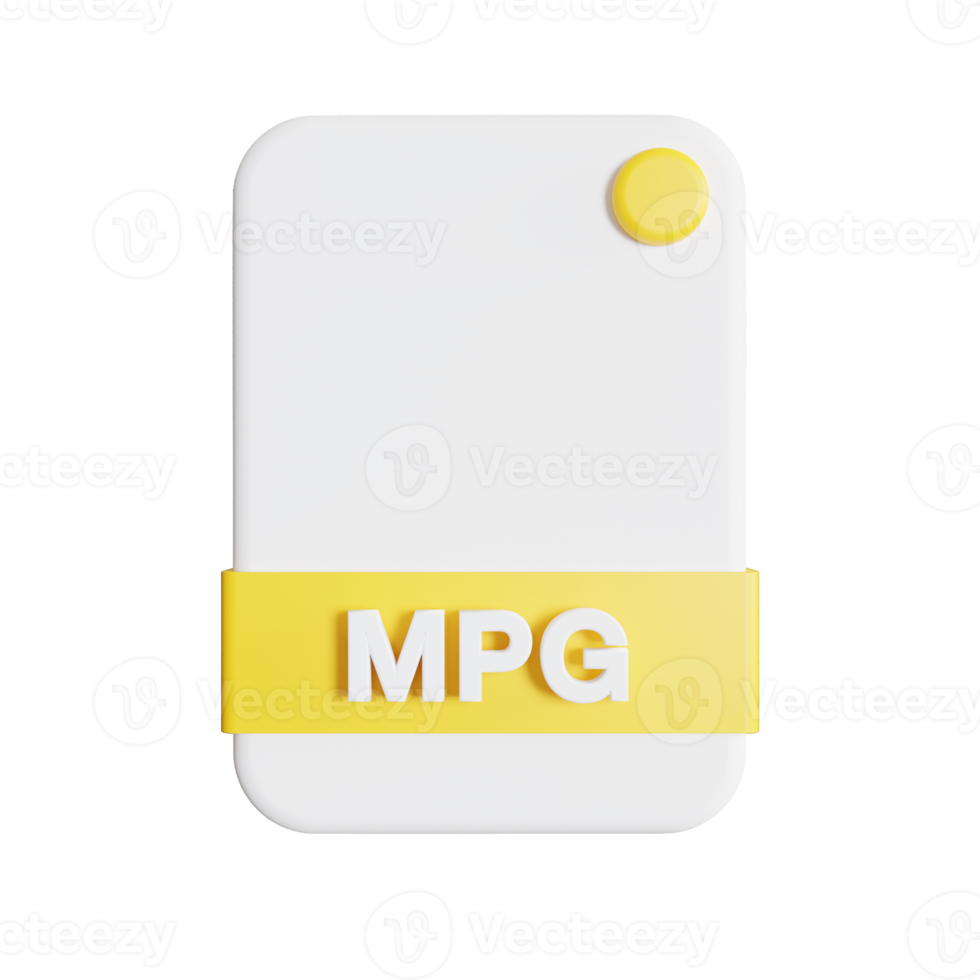 File Formats icon 3d render mpg png