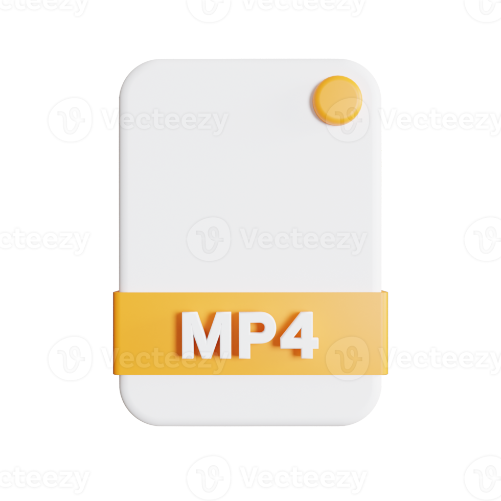 File Formats icon 3d render mp4 png