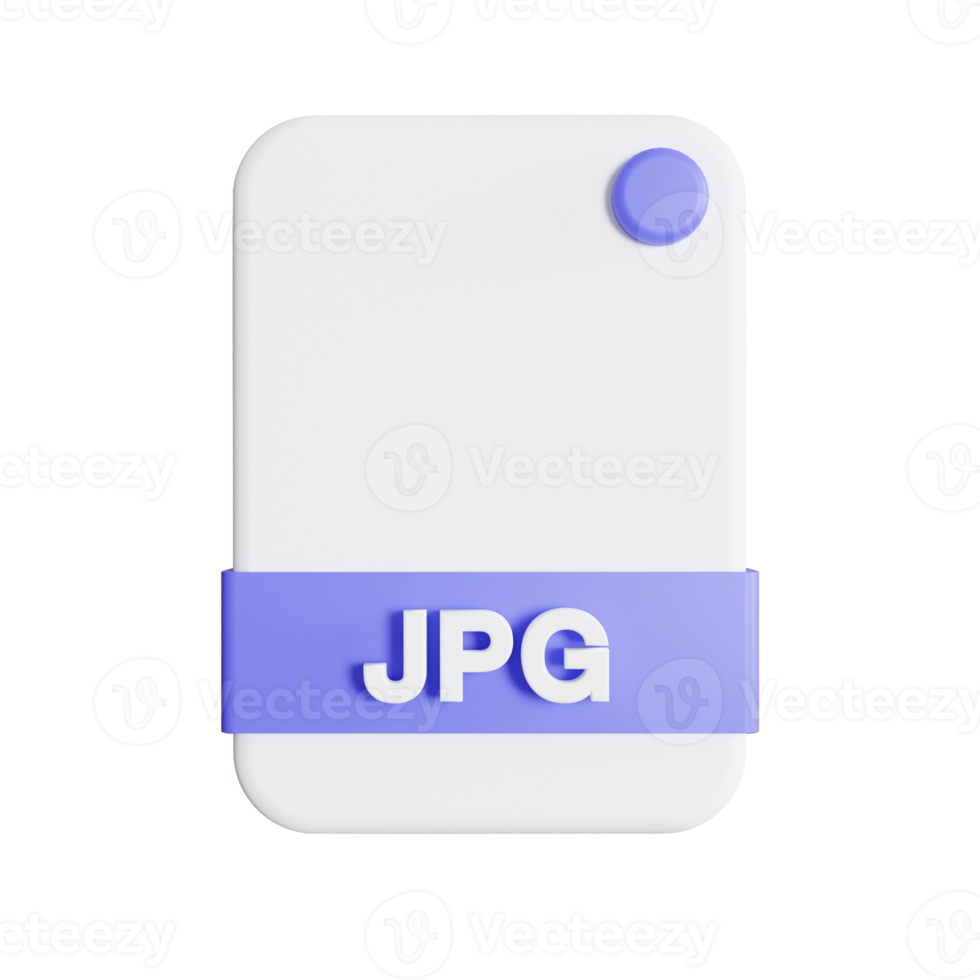 File Formats icon 3d render jpg png