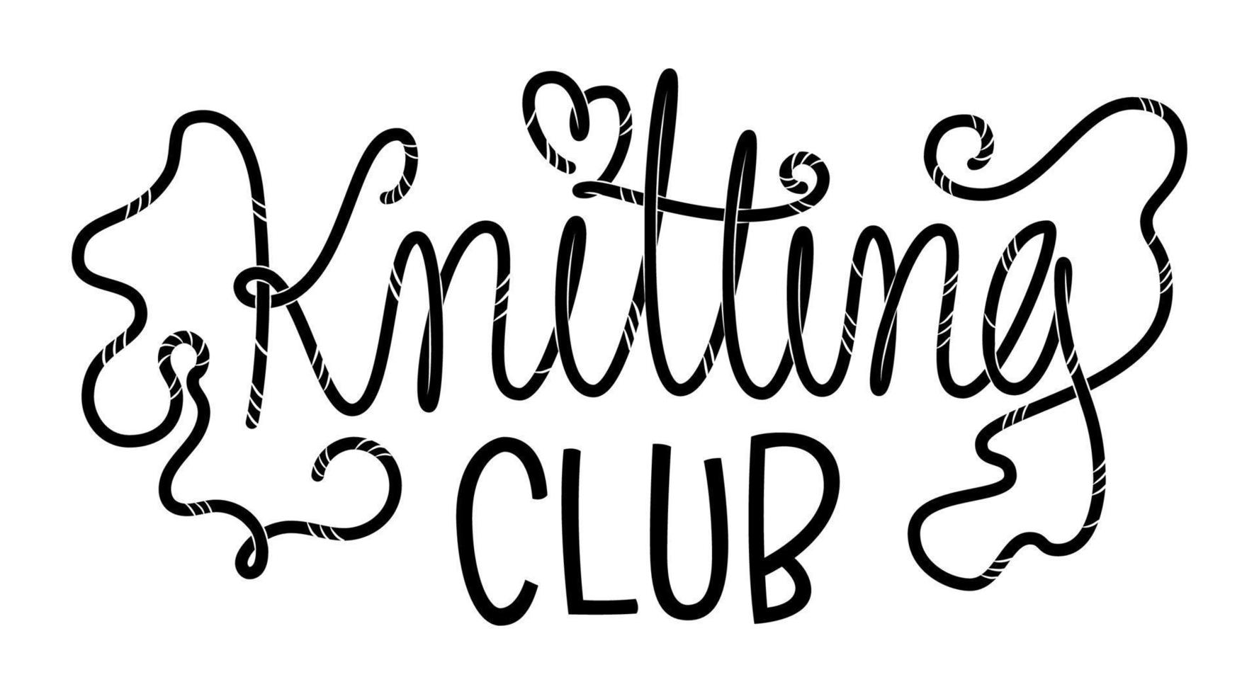 Knitting club lettering logo 9827796 Vector Art at Vecteezy