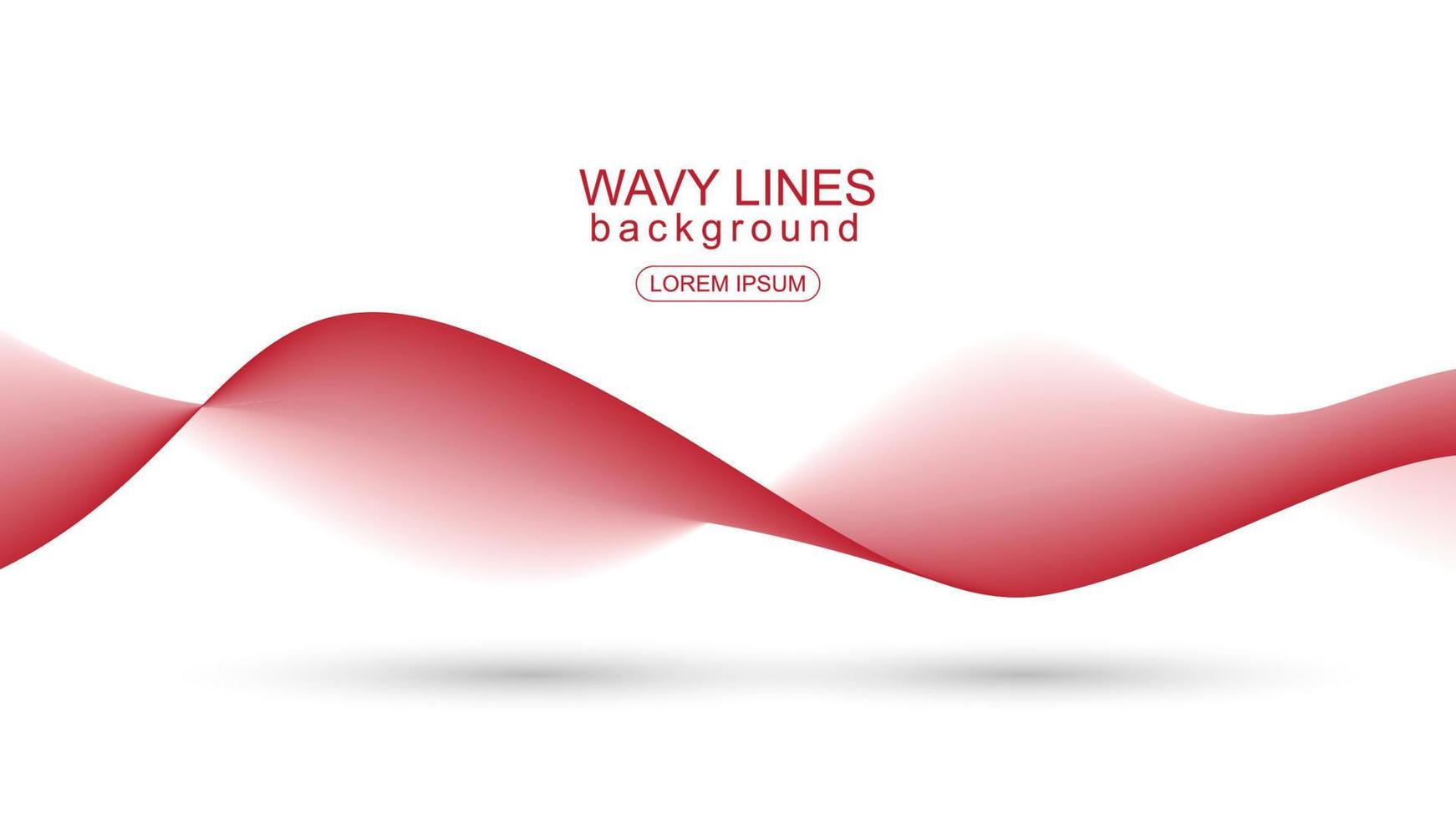 Red fluid motion flowing wave background vector
