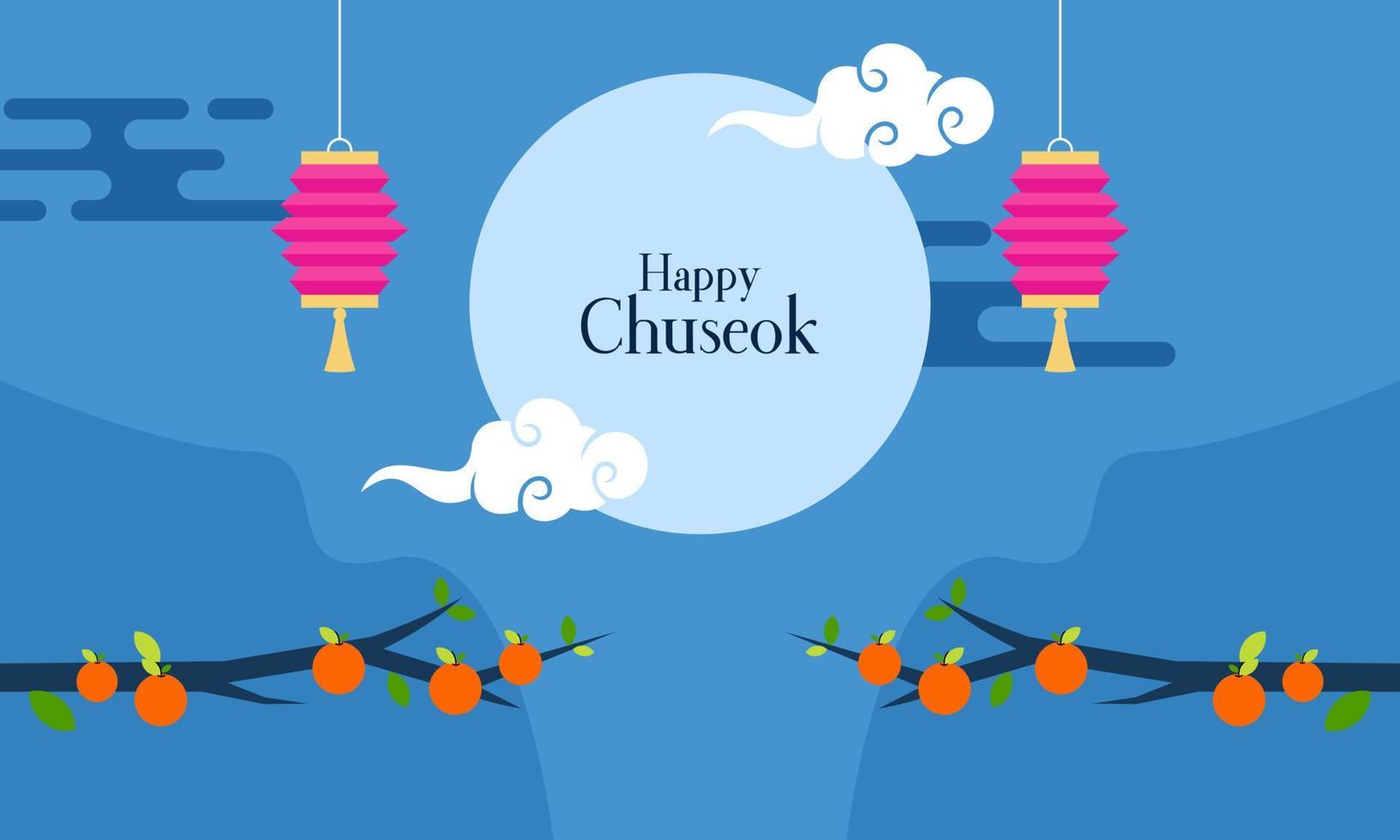 Happy Chuseok Festival Background vector