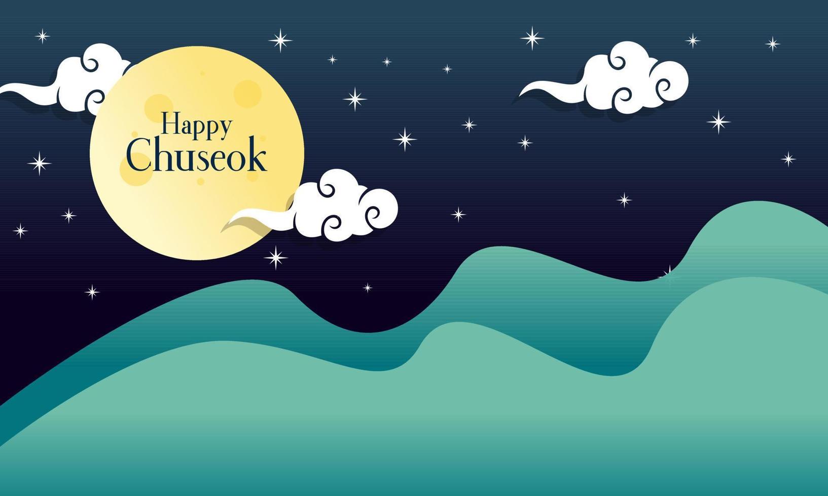 Happy Chuseok Festival Background vector