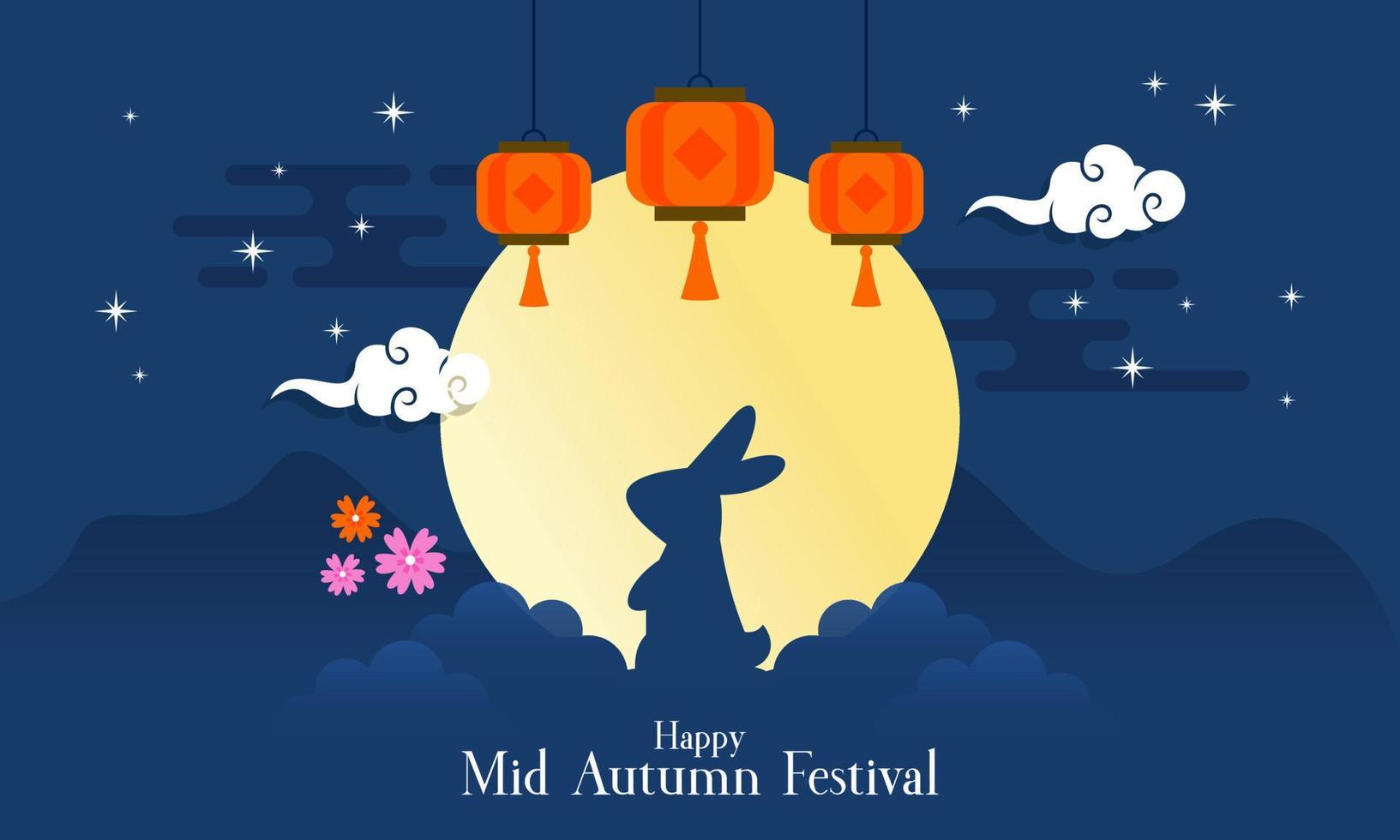 Chinese Mid Autumn Festival Background Vector