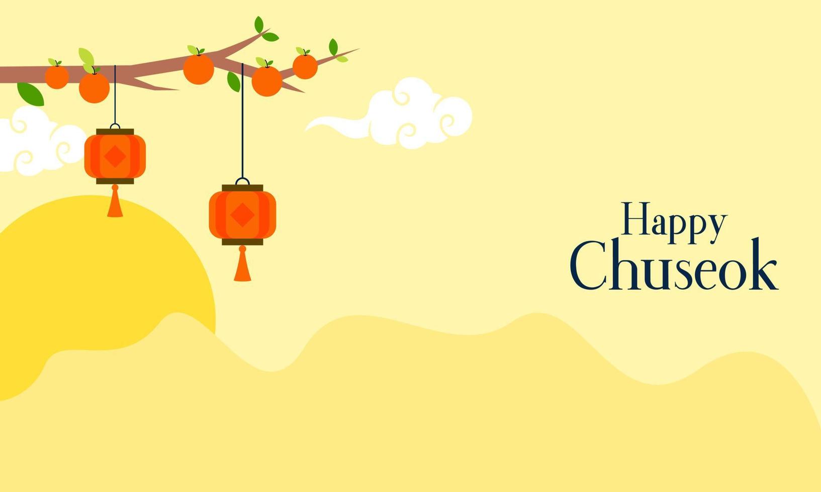 Happy Chuseok Festival Background vector
