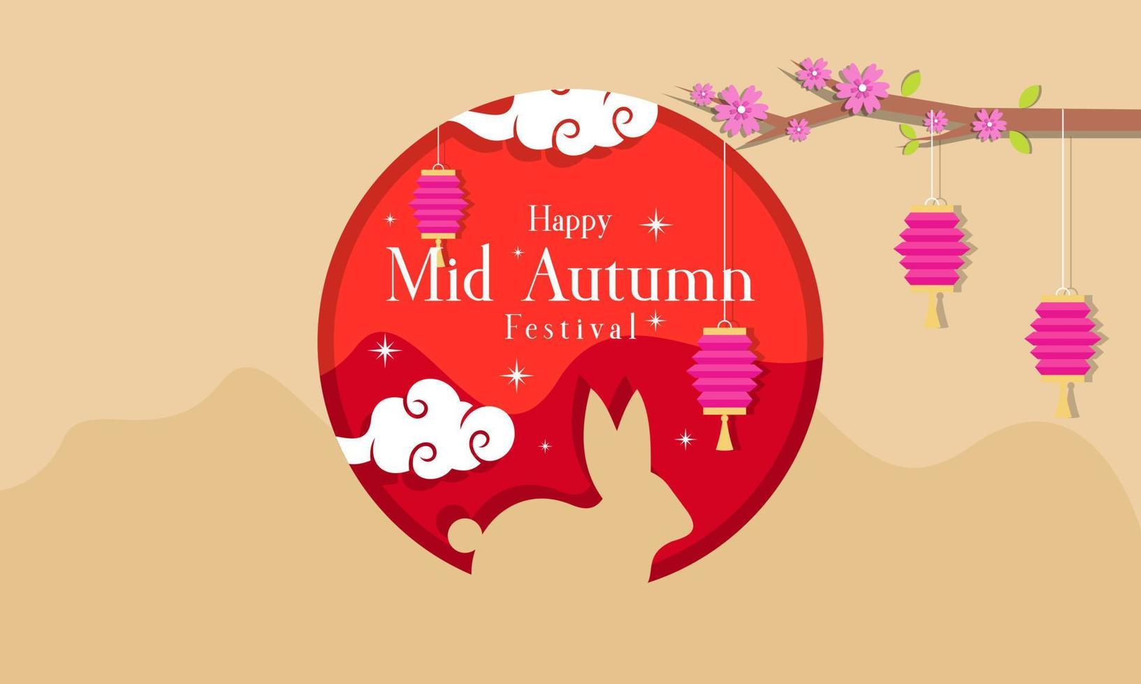 vector de fondo del festival chino del medio otoño