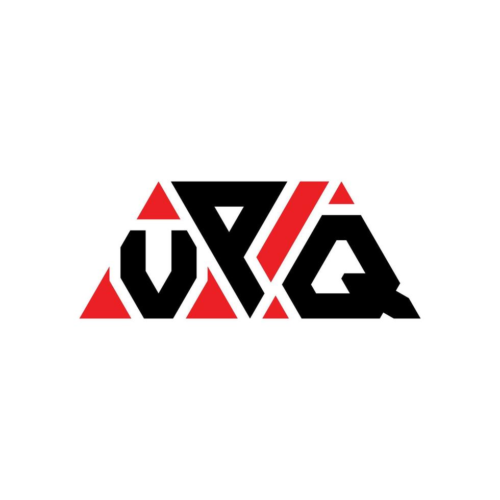 Diseño de logotipo de letra triangular vpq con forma de triángulo. monograma de diseño de logotipo de triángulo vpq. plantilla de logotipo de vector de triángulo vpq con color rojo. logotipo triangular vpq logotipo simple, elegante y lujoso. vpq