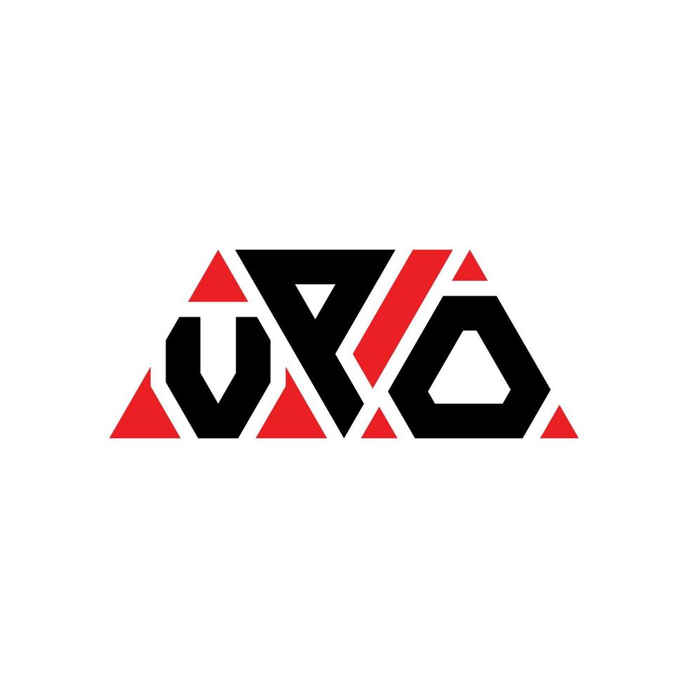 diseño de logotipo de letra triangular vpo con forma de triángulo. monograma de diseño de logotipo de triángulo vpo. plantilla de logotipo de vector de triángulo vpo con color rojo. logotipo triangular vpo logotipo simple, elegante y lujoso. vpo