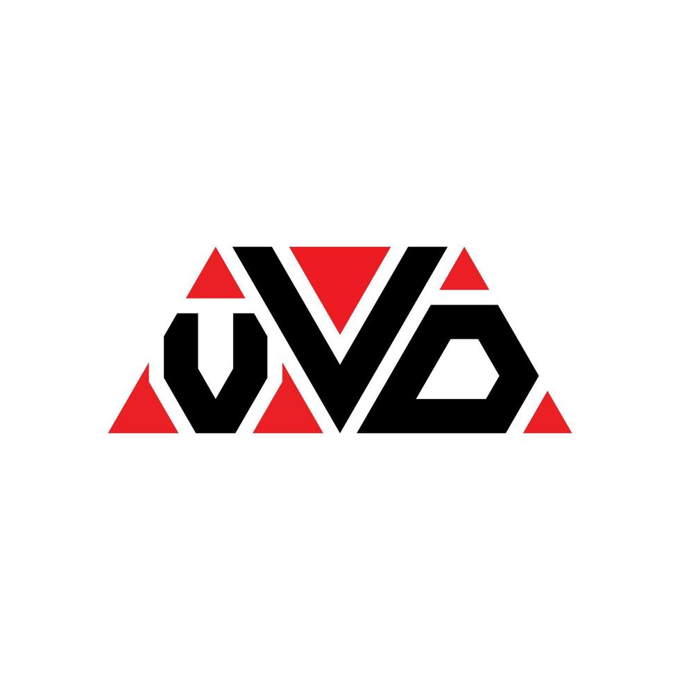 Diseño de logotipo de letra triangular vvd con forma de triángulo. monograma de diseño de logotipo de triángulo vvd. plantilla de logotipo de vector de triángulo vvd con color rojo. logotipo triangular vvd logotipo simple, elegante y lujoso. vvd