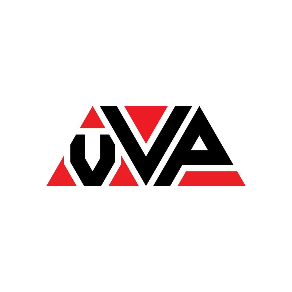 Diseño de logotipo de letra triangular vvp con forma de triángulo. monograma de diseño de logotipo de triángulo vvp. plantilla de logotipo de vector de triángulo vvp con color rojo. logotipo triangular vvp logotipo simple, elegante y lujoso. vvp