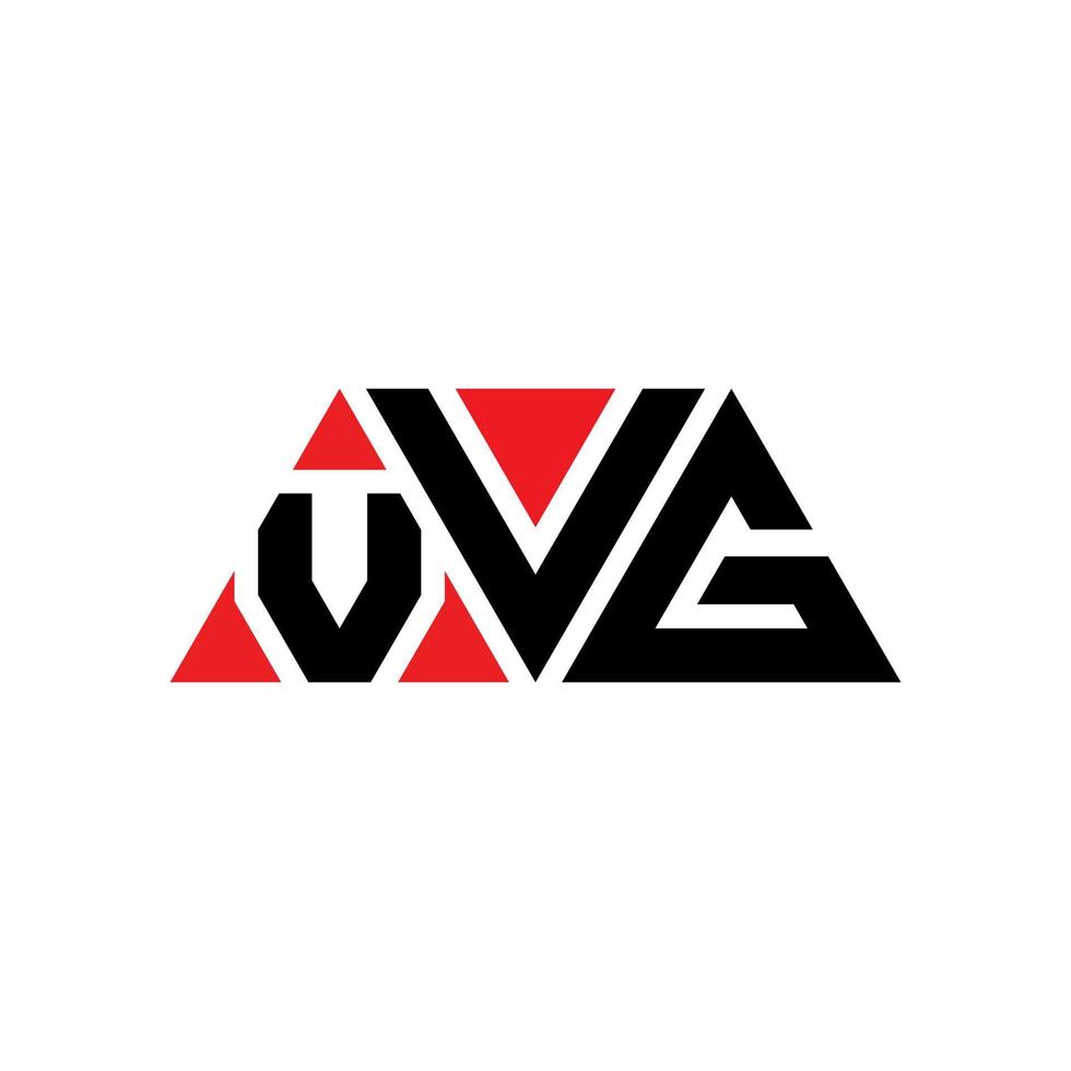 Diseño de logotipo de letra triangular vvg con forma de triángulo. monograma de diseño de logotipo de triángulo vvg. plantilla de logotipo de vector de triángulo vvg con color rojo. logotipo triangular vvg logotipo simple, elegante y lujoso. vvg