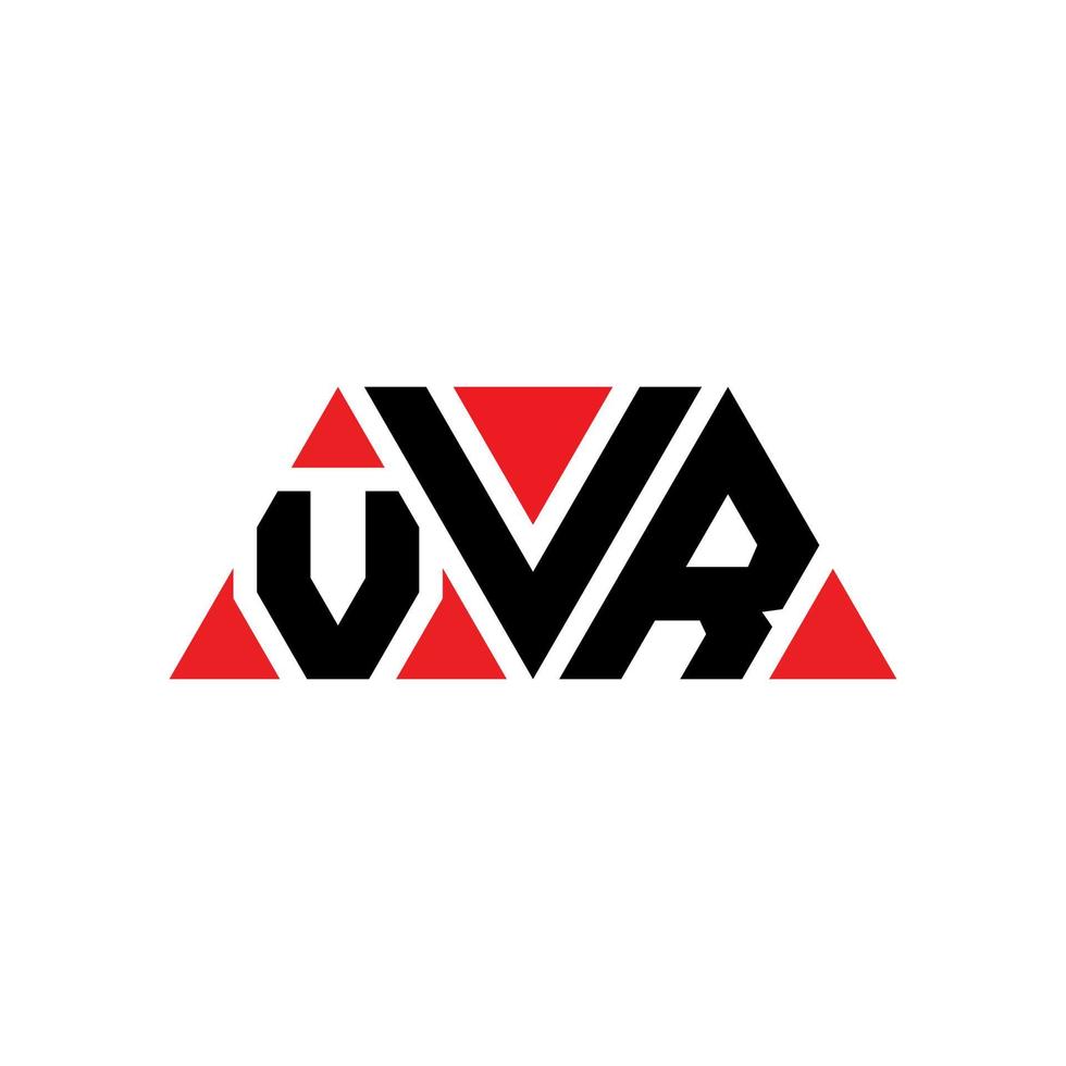 Diseño de logotipo de letra triangular vvr con forma de triángulo. monograma de diseño de logotipo de triángulo vvr. plantilla de logotipo de vector de triángulo vvr con color rojo. logotipo triangular vvr logotipo simple, elegante y lujoso. vvr