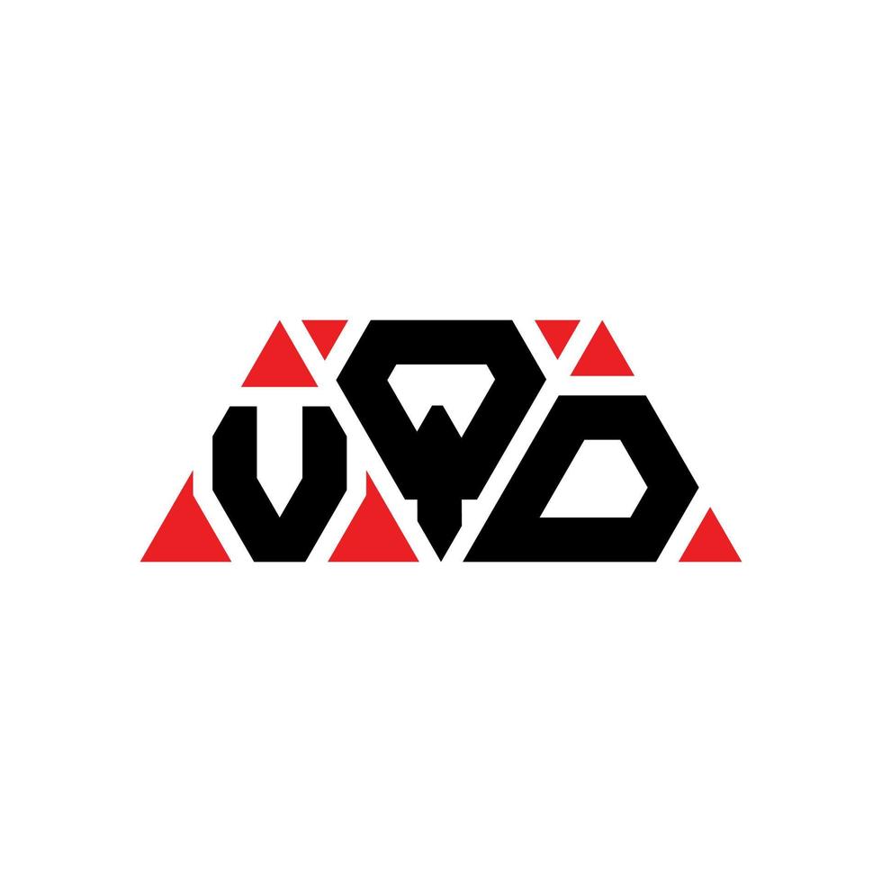 diseño de logotipo de letra triangular vqd con forma de triángulo. monograma de diseño de logotipo de triángulo vqd. plantilla de logotipo de vector de triángulo vqd con color rojo. logotipo triangular vqd logotipo simple, elegante y lujoso. vqd
