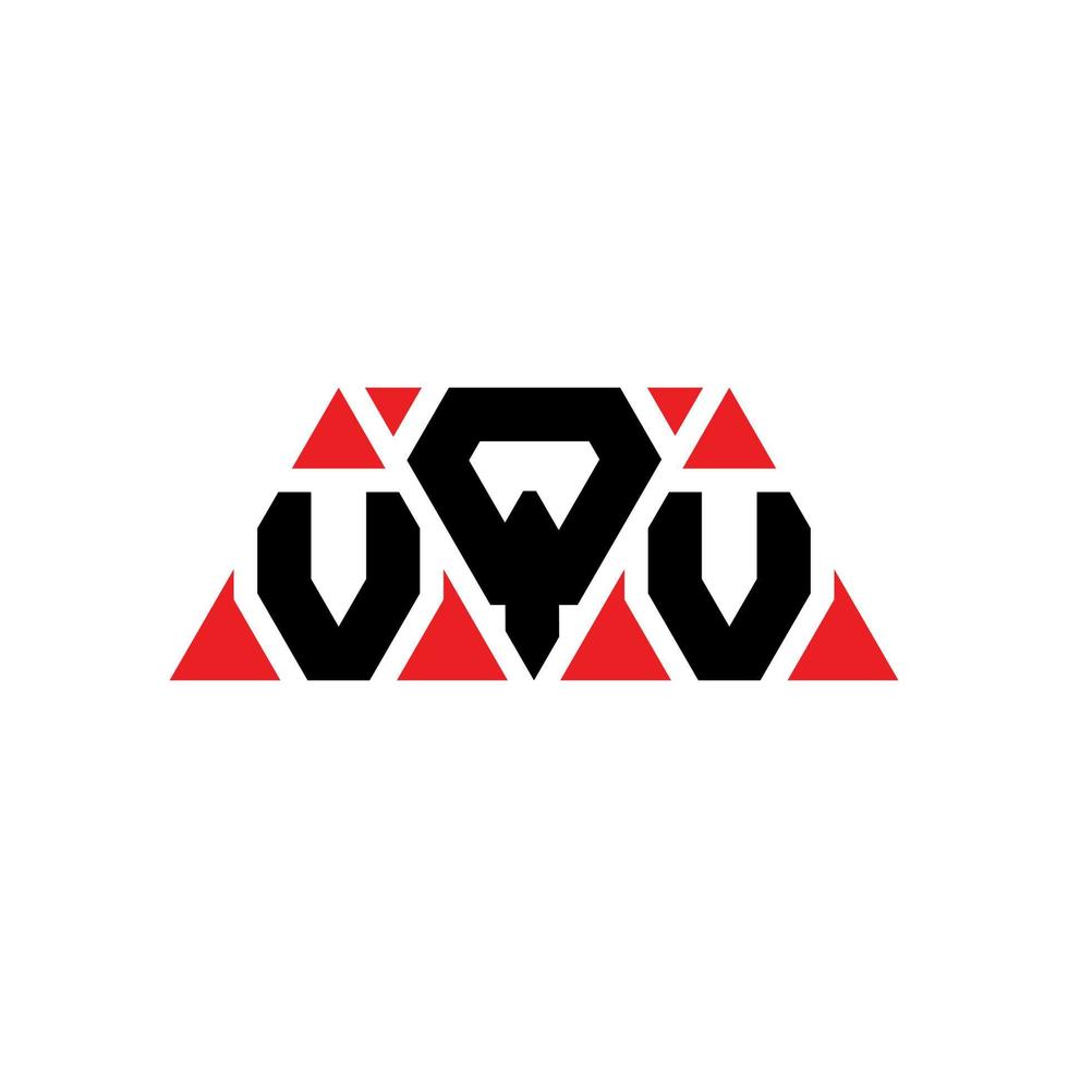 VQV triangle letter logo design with triangle shape. VQV triangle logo design monogram. VQV triangle vector logo template with red color. VQV triangular logo Simple, Elegant, and Luxurious Logo. VQV
