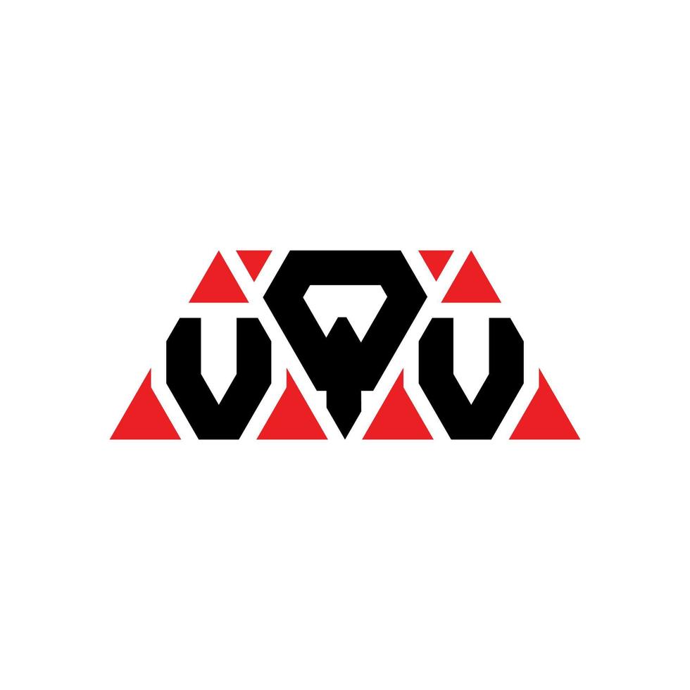 diseño de logotipo de letra triangular vqv con forma de triángulo. monograma de diseño de logotipo de triángulo vqv. plantilla de logotipo de vector de triángulo vqv con color rojo. logotipo triangular vqv logotipo simple, elegante y lujoso. vqv