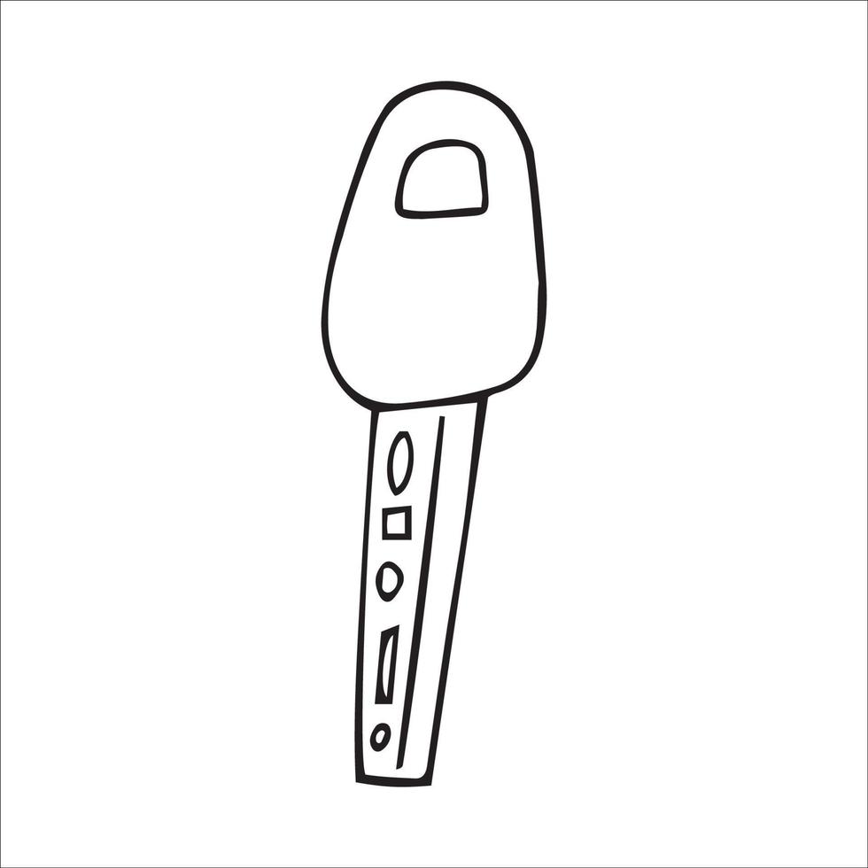 house key in doodle style vector