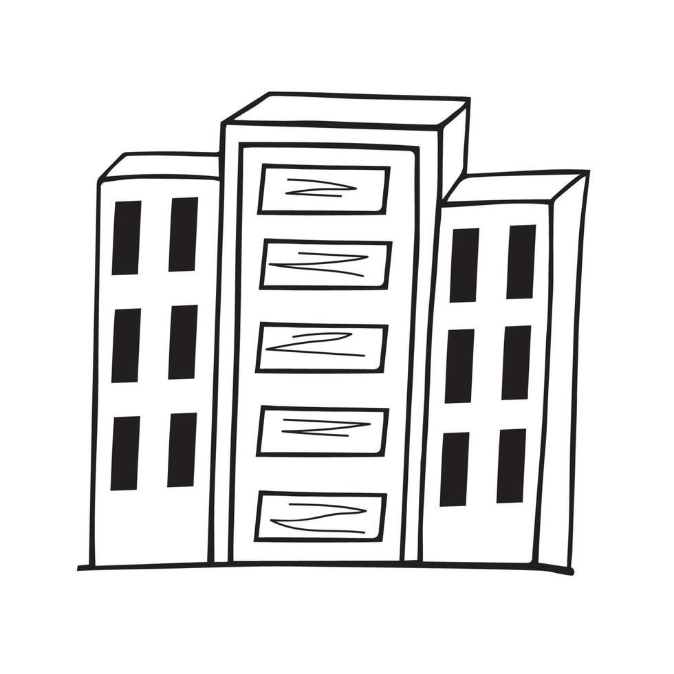 multi-storey house doodle vector