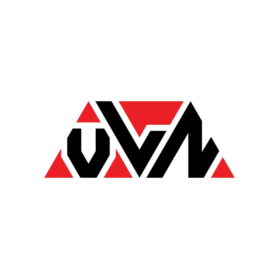 Diseño de logotipo de letra de triángulo vln con forma de triángulo. monograma de diseño de logotipo de triángulo vln. plantilla de logotipo de vector de triángulo vln con color rojo. logotipo triangular vln logotipo simple, elegante y lujoso. vln