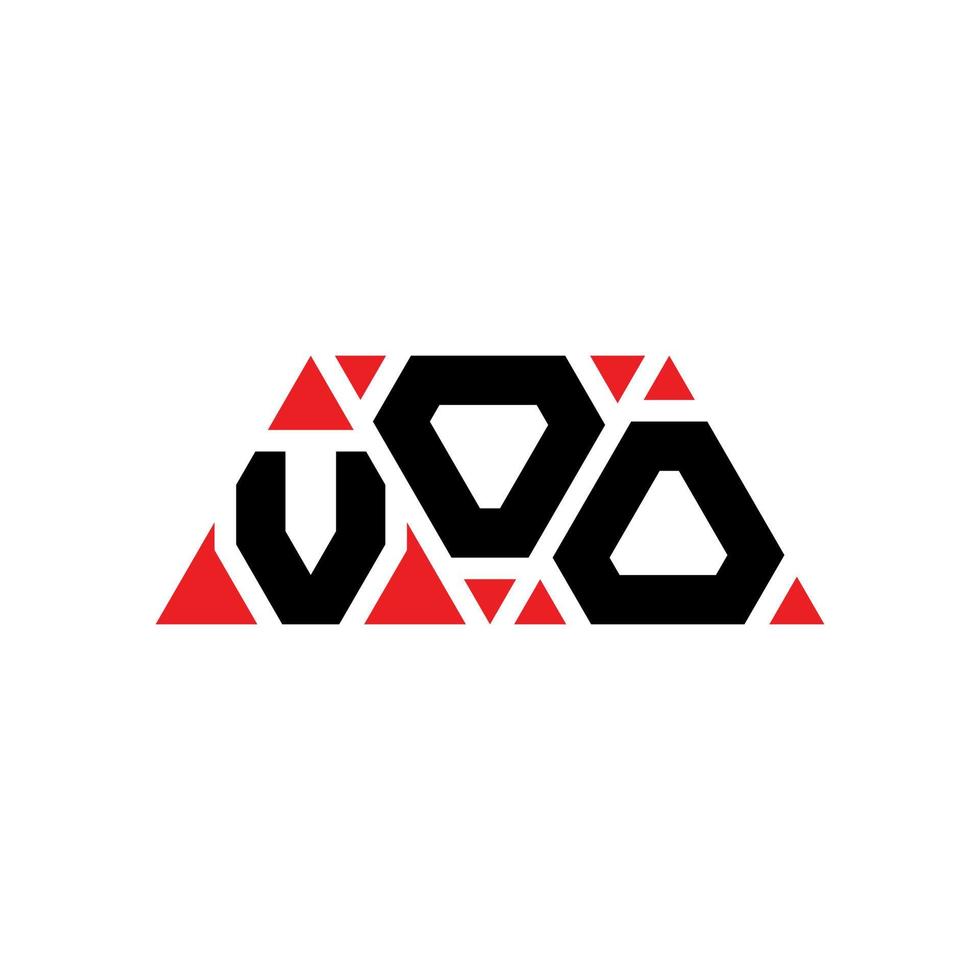 diseño de logotipo de letra de triángulo voo con forma de triángulo. monograma de diseño de logotipo de triángulo voo. plantilla de logotipo de vector de triángulo voo con color rojo. logotipo triangular voo logotipo simple, elegante y lujoso. vu